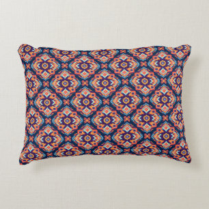 Colourful Aztec Geometric Pattern Accent Pillow