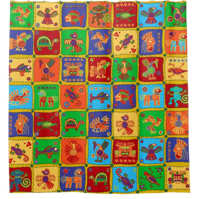 Colourful Aztec Mexican Animals (Front)