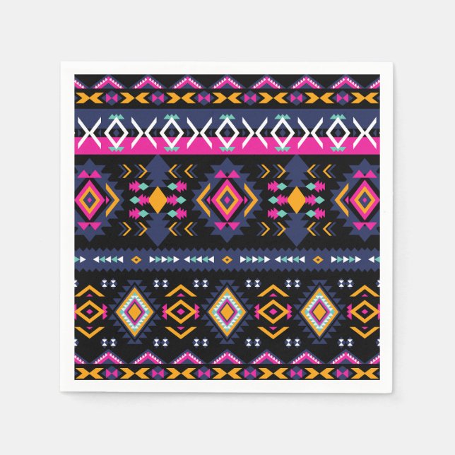 Colourful Aztec Napkin (Front)