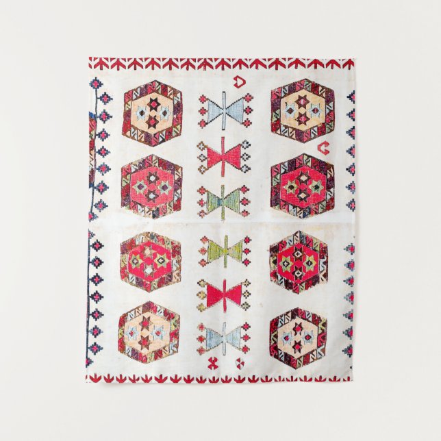 Colourful Aztec Pattern Accent Tapestry (Front)