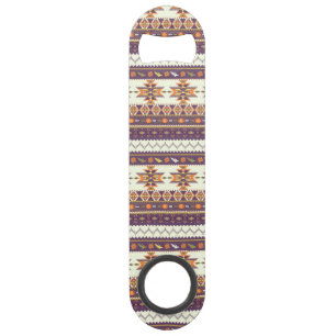 Colourful aztec pattern bar key
