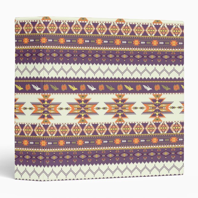Colourful aztec pattern binder (Front/Spine)
