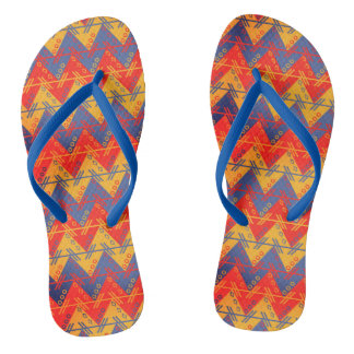 Colourful aztec pattern  flip flops