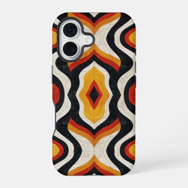 Colourful Aztec Pattern  iPhone 16 Case (Back)