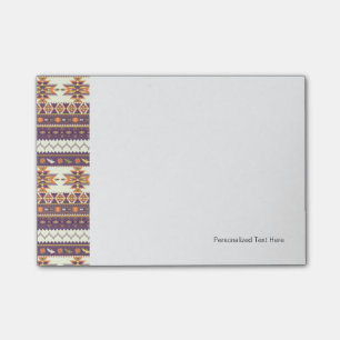 Colourful aztec pattern post-it notes