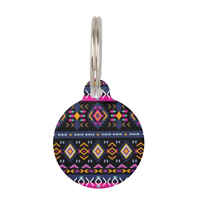 Colourful Aztec Pet Tag (Front)