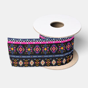 Colourful Aztec Satin Ribbon