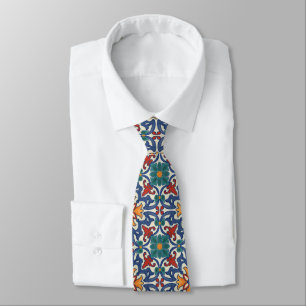 Colourful Azulejos Pattern Tie