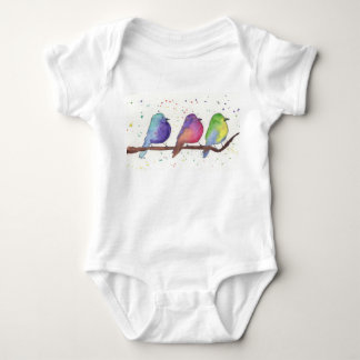 Colourful Baby Birds Bodysuit