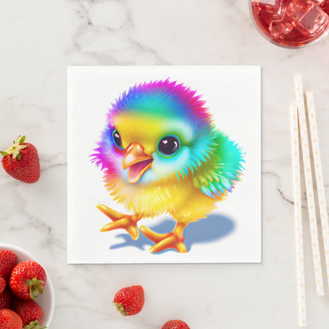 Colourful Baby Chicken Napkin (Insitu)