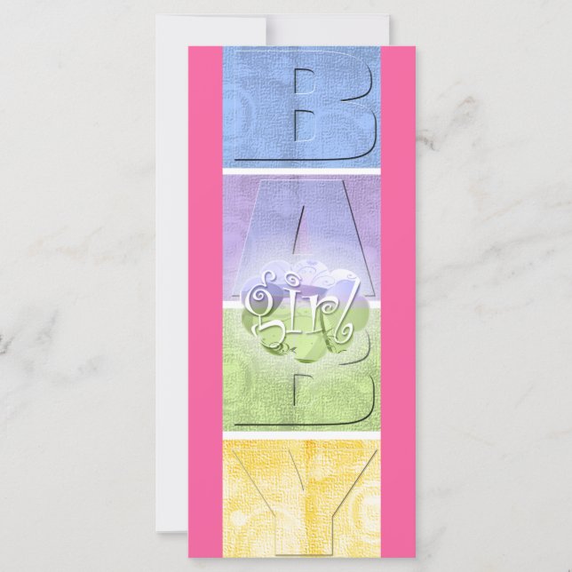 Colourful Baby Girl (Large bookmark) (Front)