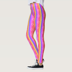 Colourful Baby Pink Summer Walking Tall Rainbow ar Leggings