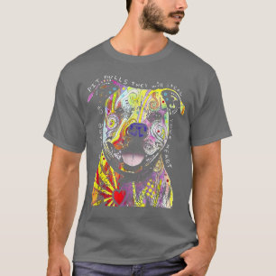 Colourful Baby Pitbull Terrier Lover Dad Mom Funny T-Shirt
