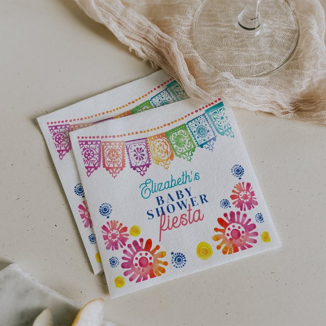 Colourful Baby Shower Mexican Fiesta Baby Shower Napkin (Colorful Baby Shower Mexican Fiesta Baby Shower Napkins)