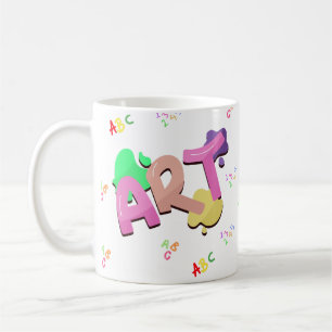 Colourful Back to School Art Design. Coffee Mug