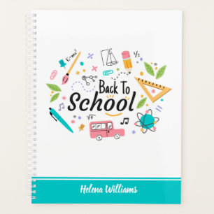 Colourful Back to School Custom Student Teacher  Planner
