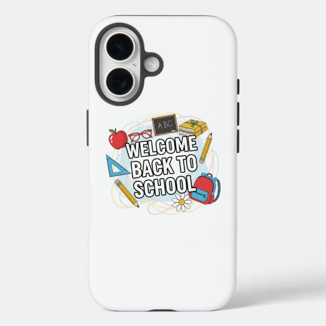 Colourful Back to School Illustration Case-Mate iPhone Case (Back)
