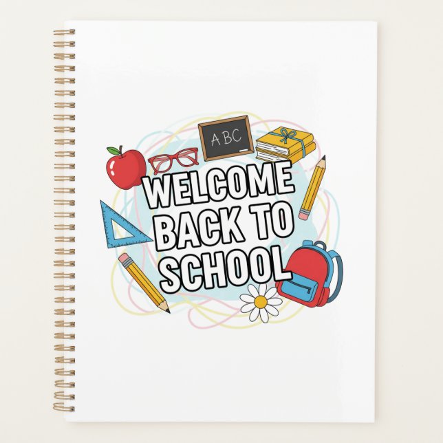 Colourful Back to School Illustration Planner (Front)