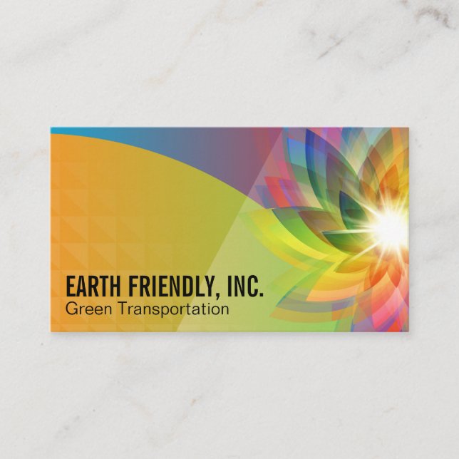 Colourful Background | Digital Flower Business Card (Front)