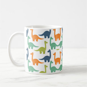 Colourful Background Dinosaurs Kids Coffee Mug