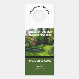 Colourful Backyard Photo Mosquito Control Door Hanger