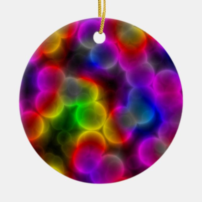 Colourful bacteria ceramic ornament (Front)