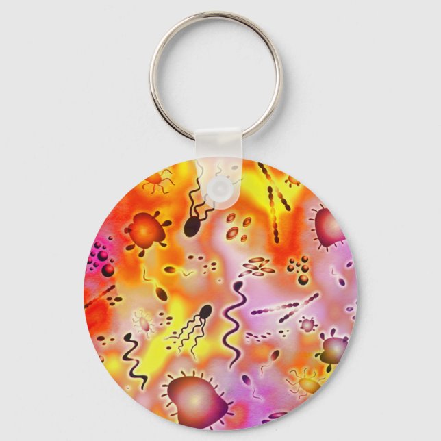 Colourful Bacteria Keychain (Front)