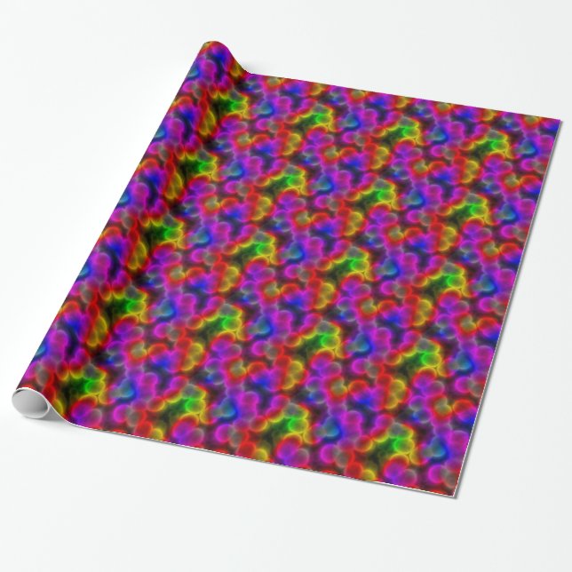 Colourful bacteria wrapping paper (Unrolled)