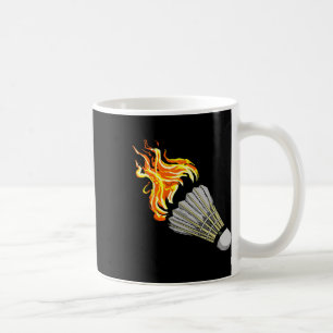 Colourful Badminton Flame Shuttle Art Sports  Coffee Mug