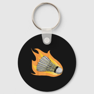 Colourful Badminton Shuttle Art Sports Keychain