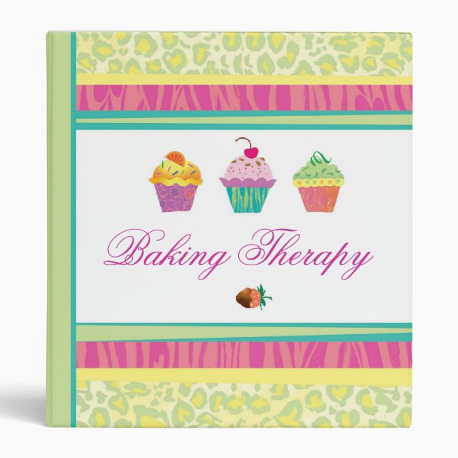 Colourful Baking Therapy Cupcake Binder (Front)