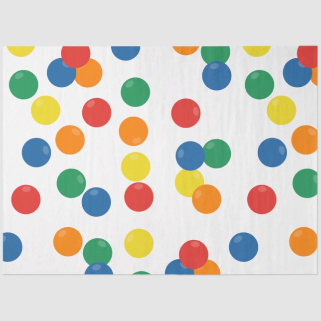 Colourful Ball Pattern Tissue Paper (Front)