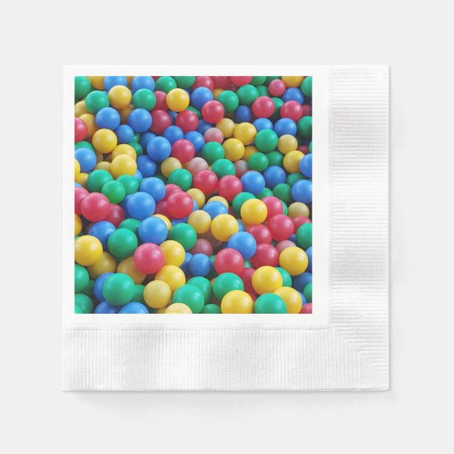 Colourful Ball Pit Balls Kids Play Napkin (Front)