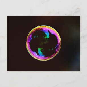 Colourful Ball Soap Bubble Postcard