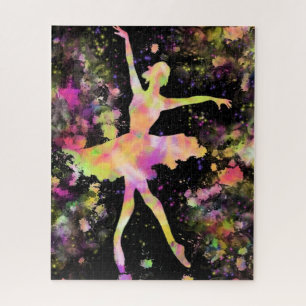 Colourful Ballerina - Watercolor Art Collection - Jigsaw Puzzle