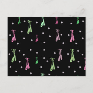 Colourful Ballet Pattern Postcard