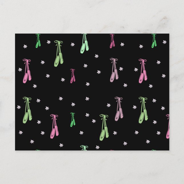 Colourful Ballet Pattern Postcard (Front)