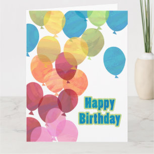 Colourful Balloon Birthday Card