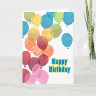 Colourful Balloon Birthday Card