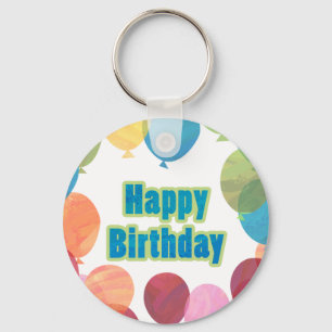 Colourful Balloon Birthday Keychain