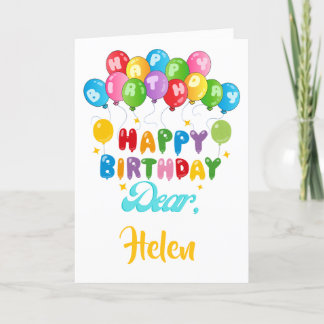 "Colourful Balloon Happy Birthday Card 