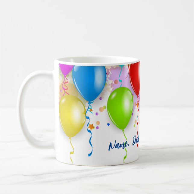 Colourful Balloon Mug - Customizable! (Left)