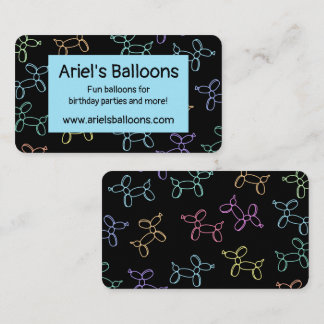 Colourful Balloon Twister Business Card