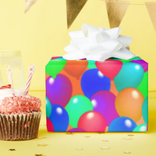 Colourful Balloons Celebration Festive Happy Joyfu Wrapping Paper