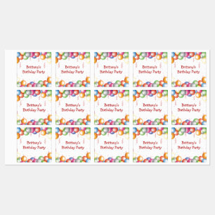 Colourful Balloons Design Labels