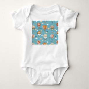 Colourful Balloons Festive Pattern Design Baby Bodysuit