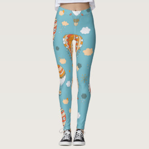 Colourful Balloons Festive Pattern Design Leggings