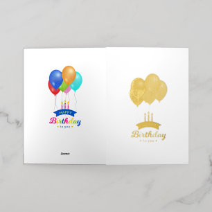 Colourful Balloons Happy Birthday Card