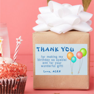 Colourful Balloons Kids Birthday Thank you Sticker