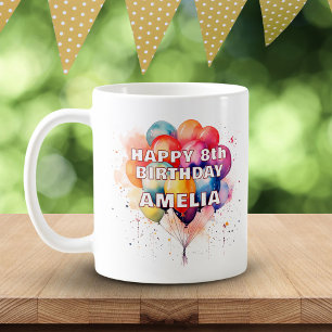 Colourful Balloons Kids Happy Birthday  Coffee Mug